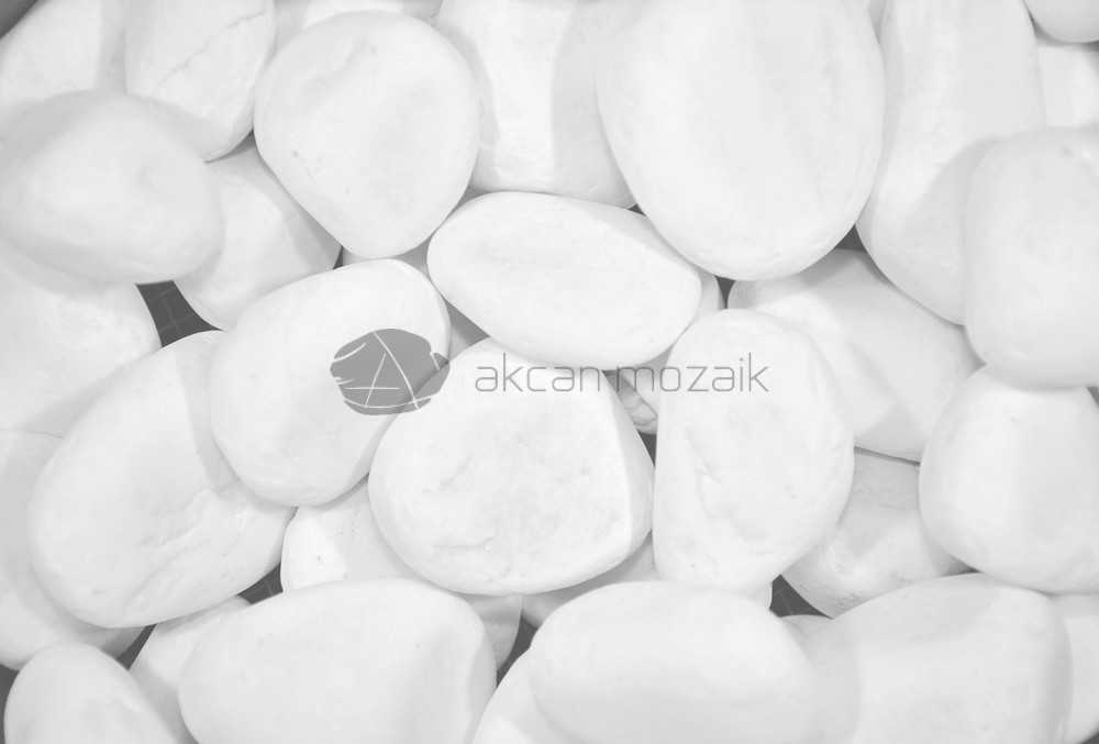 Landscape - Tumbled Stones Types - White Tumbled Stone | Akcan Mozaik